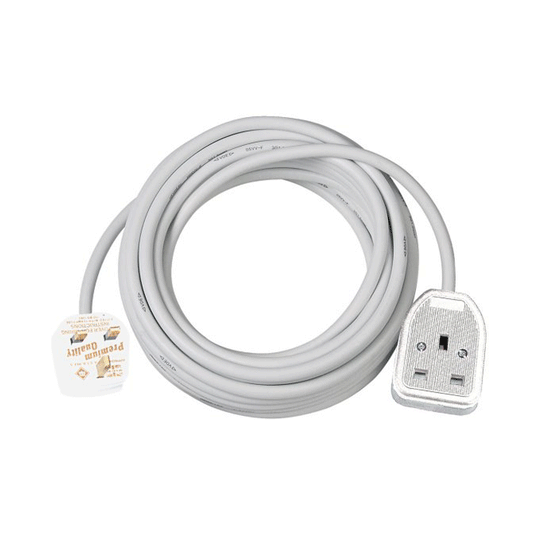 EXTENSION CABLE 3M WHITE H05VV3G 1.5MM