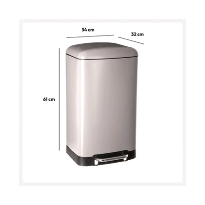 DUSTBIN TAUPE 30L  ARIANE