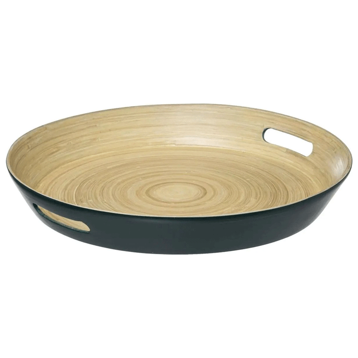 BLUE BAMBOU TRAY 42CM MODERN