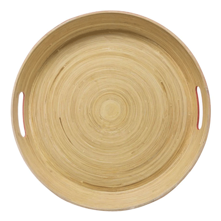 PINK BAMBOU TRAY 42CM MODERN