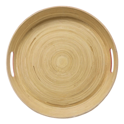 PINK BAMBOU TRAY 42CM MODERN