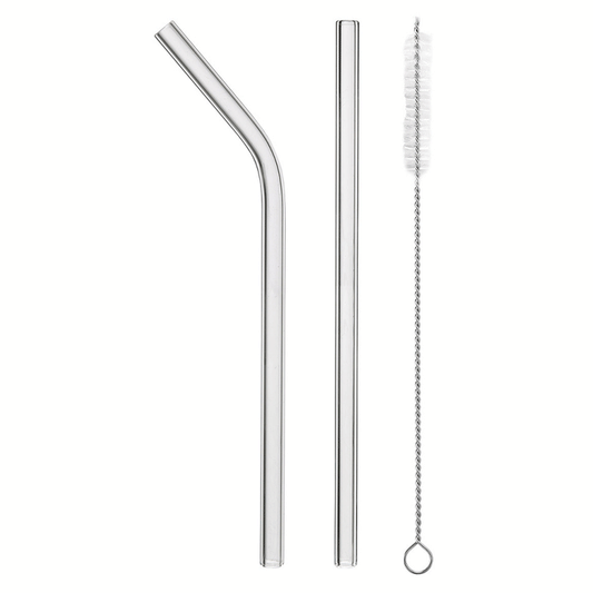 GLASS STRAWS X6 + BRUSH
