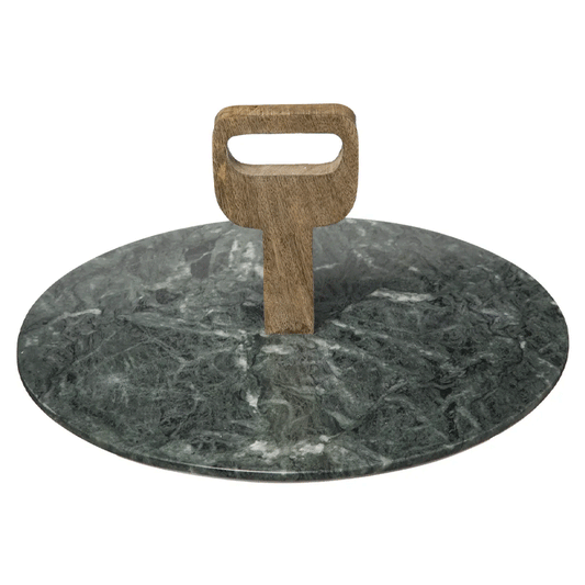 PRES PLATE GREEN MARBLE D30
