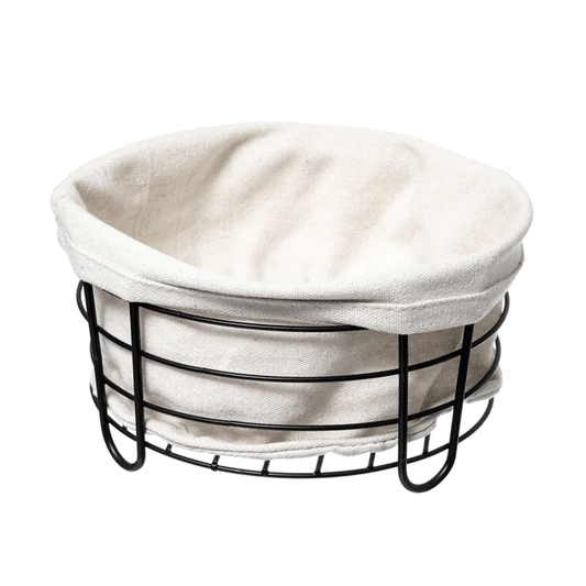 WHITE BASKET 25CM BISTRO
