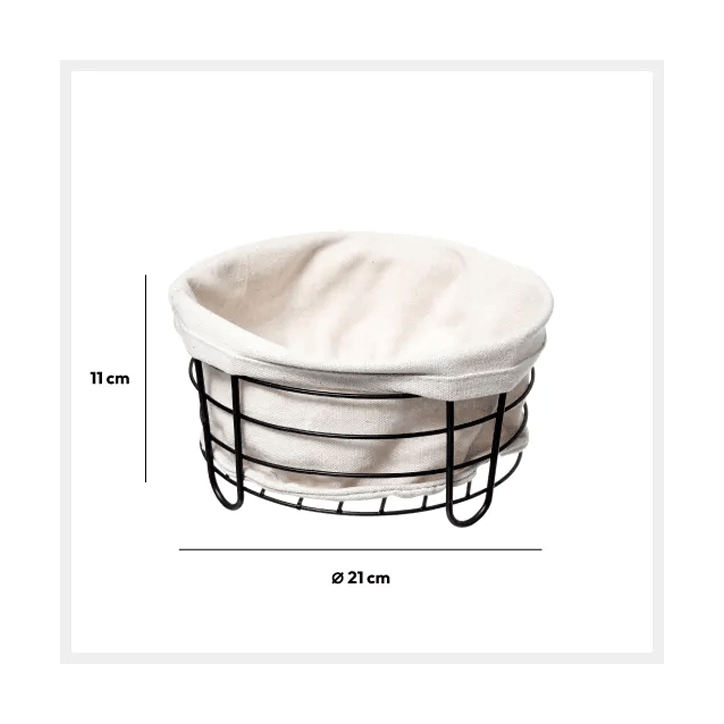 WHITE BASKET 25CM BISTRO