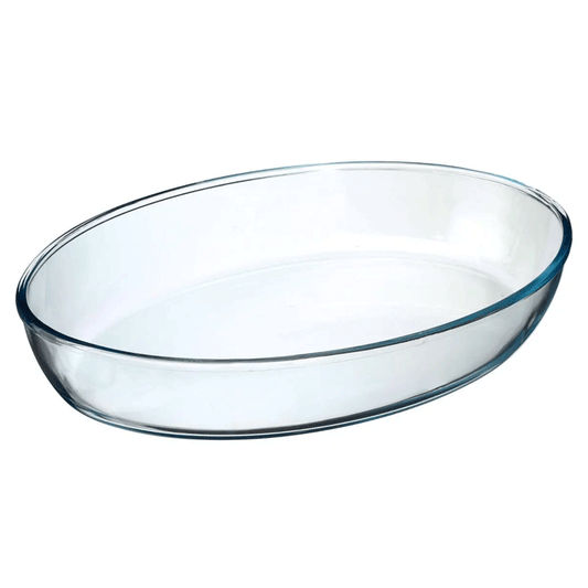 GLASS OVAL DISH 35X25