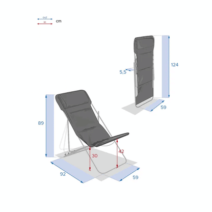 JUBBA DECKCHAIR JADE/GRAPH MARQUE