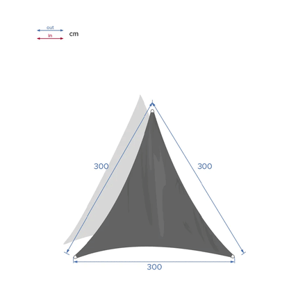 SUNSHADE CURACAO 3X3X3 TAUPE