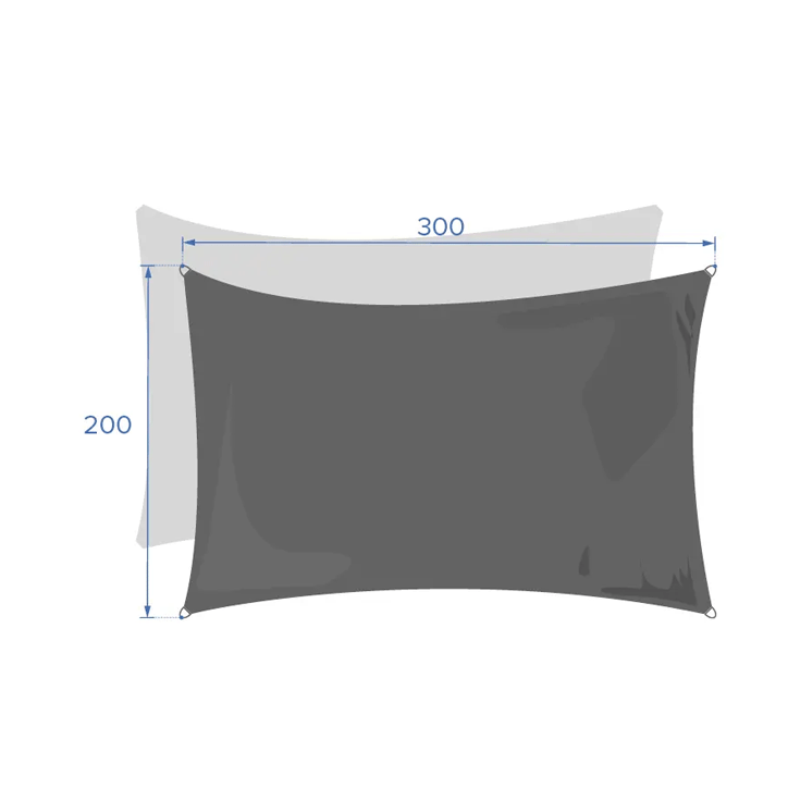 SUNSHADE CURACAO 3X2M SLT GREY
