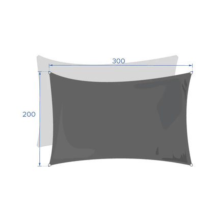 SUNSHADE CURACAO 3X2M SLT GREY