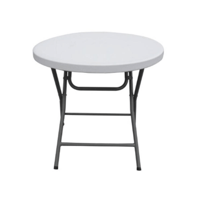 FOLDING ROUND TABLE 80X74CM WHITE
