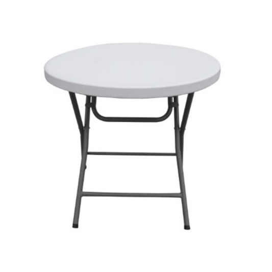 FOLDING ROUND TABLE 80X74CM WHITE