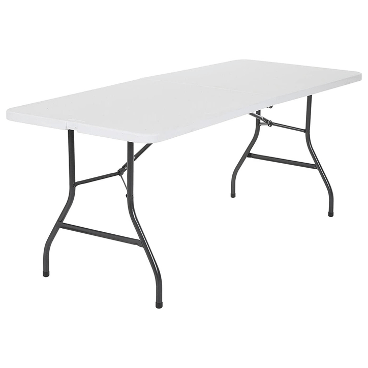 FOLD IN HALF RECTANGULAR TABLE 180X70X74CM WHITE