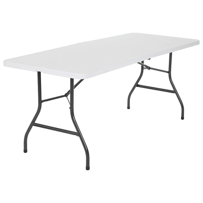 FOLD IN HALF RECTANGULAR TABLE 180X70X74CM WHITE