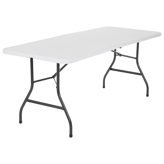 FOLD IN HALF RECTANGULAR TABLE 180X70X74CM WHITE