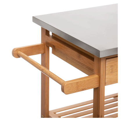 BAMBOO+IRON TROLLEY BS