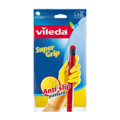 VILEDA GLOVES SUPER GRIP MEDIUM