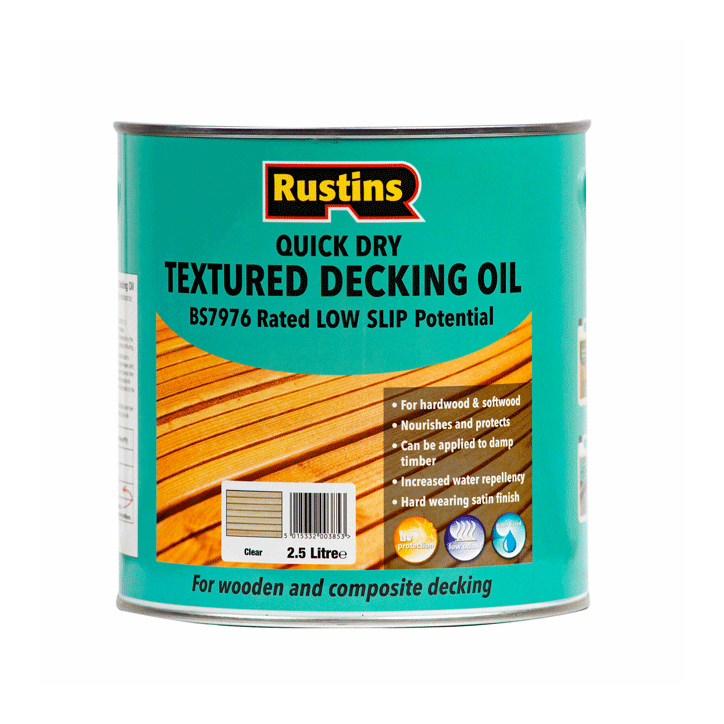 DECKING OIL TEXTURED 2.5LTR RUSTINS