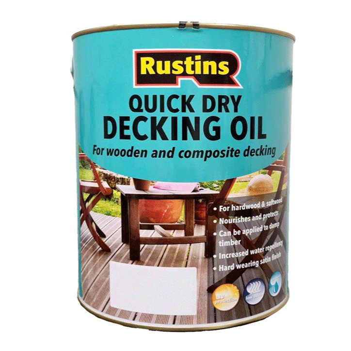 DECKING OIL NATURAL OAK 2,5LTR RUSTINS