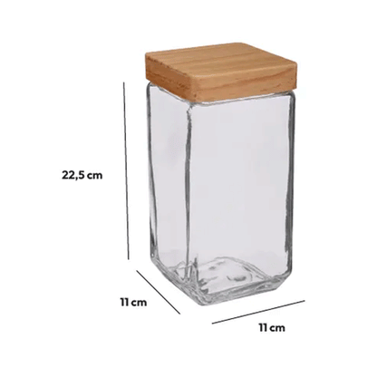 BOCAL VERRE CARRE +PIN 2L