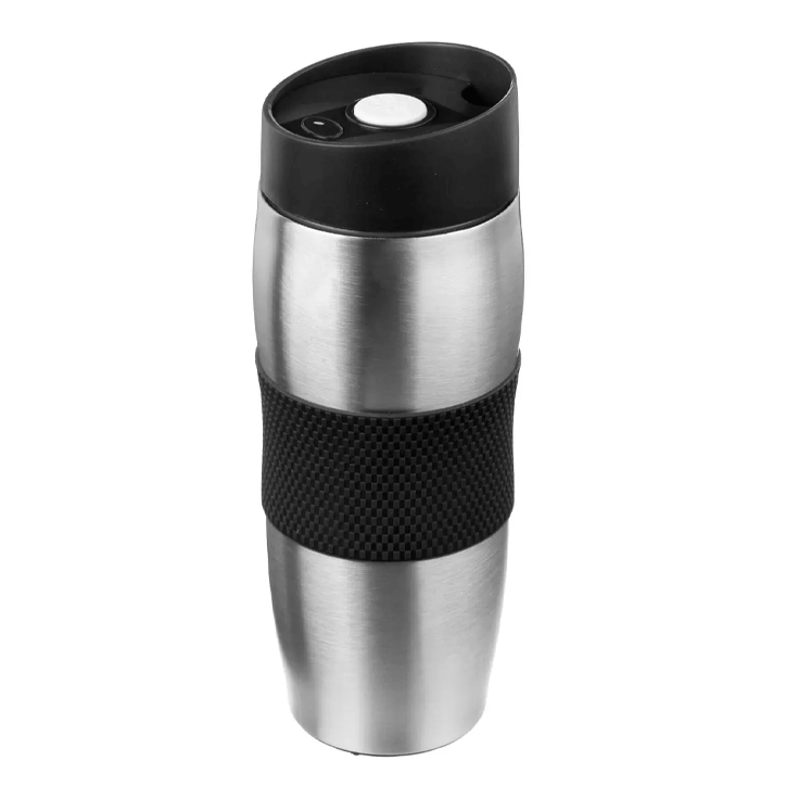 BLACK TRAVEL MUG DOUBLE WALL