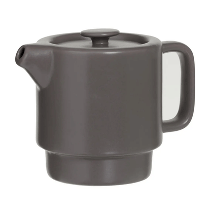 TAUPE NATURAL TEAPOT W/ CUP