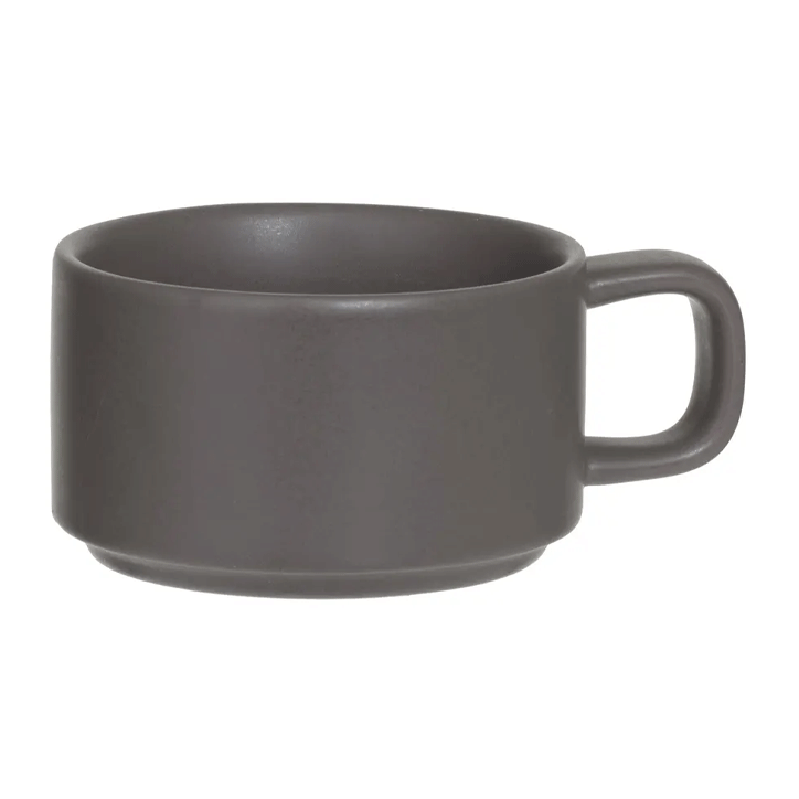 TAUPE NATURAL TEAPOT W/ CUP