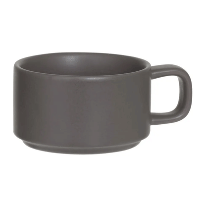 TAUPE NATURAL TEAPOT W/ CUP