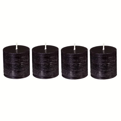 RUSTIC VTV CANDLE BLACK S/4