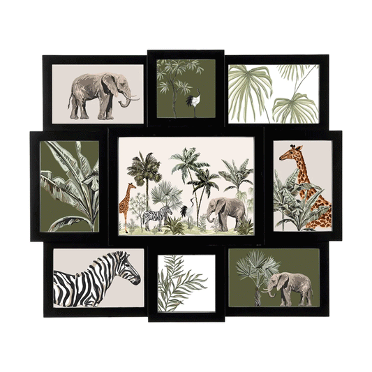 PHOTOS FRAME 9 PLASTIC BLACK CALI