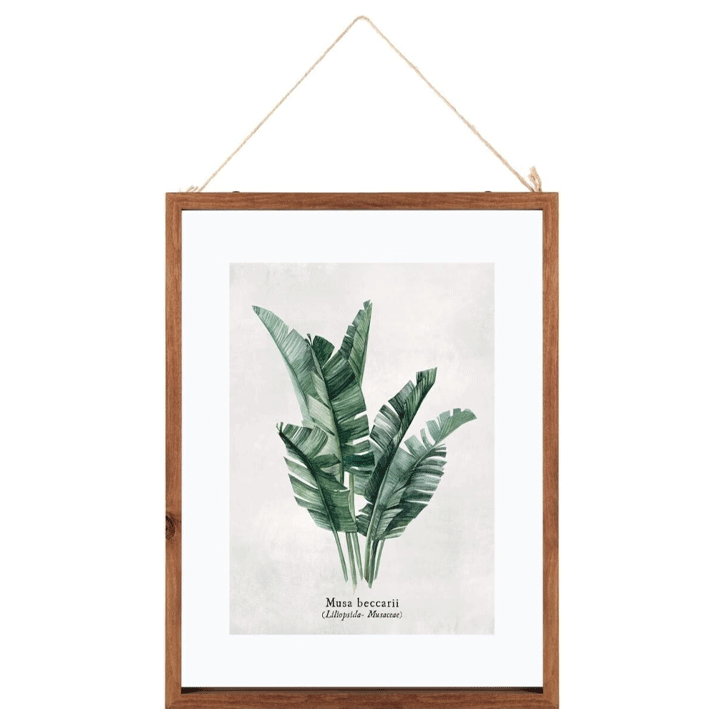 GLASS FRAME LEAVES 38X48CM