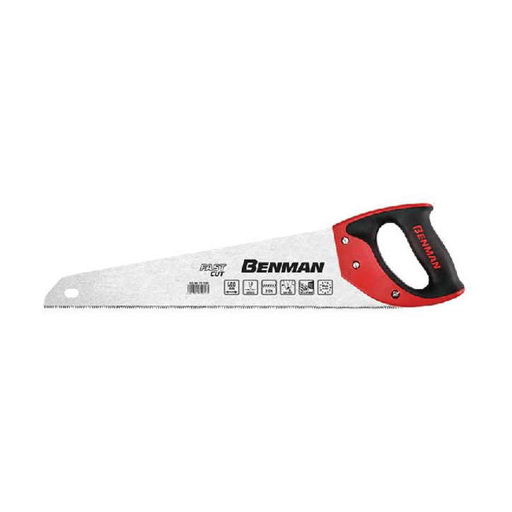 HAND SAW FAST CUT WITH ERGO GRIP 7TPI 45CM BENMAN