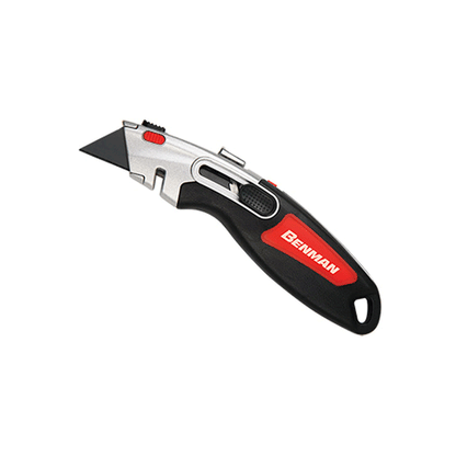 RETRACTABLE UTILITY KNIFE DOUBLE FUNCTION 2+1 BLADES BENMAN