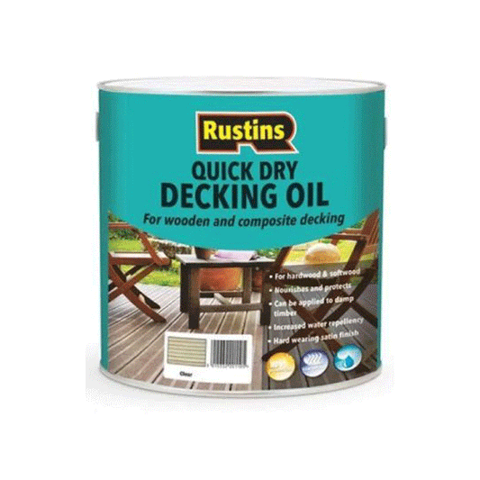 DECKING OIL CLEAR 5LTR RUSTINS