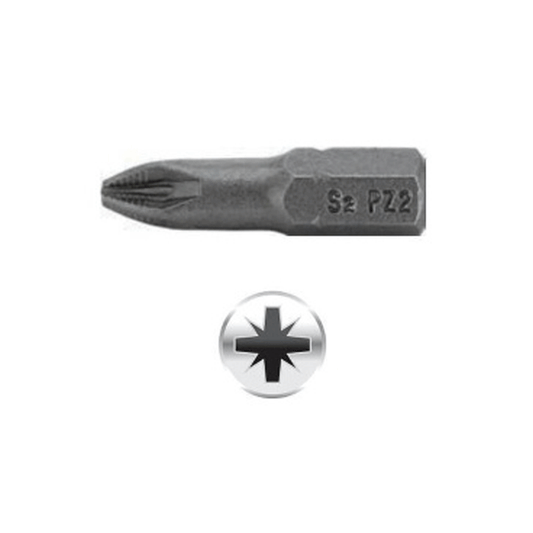 SCREW BIT PZ2X25MM POWER GRIP BENMAN 20PCS