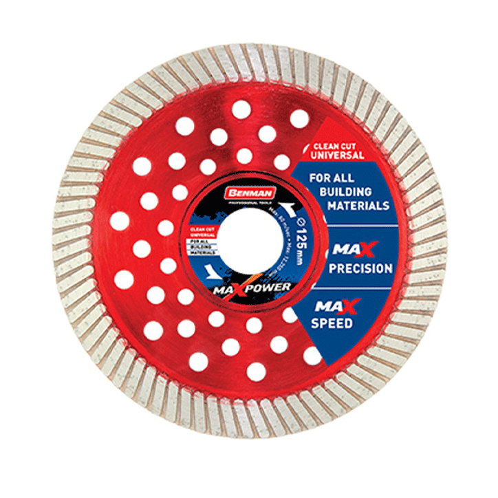 DIAMOND CUTTING BLADE MAXPOWER CLEAN CUT UNIVERSAL 115X2X12MM BENMAN