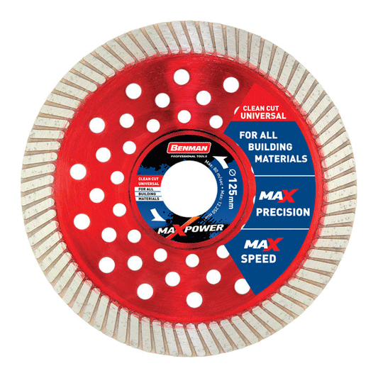 DIAMOND CUTTING BLADE MAXPOWER CLEAN CUT UNIVERSAL 125X2X12MM BENMAN