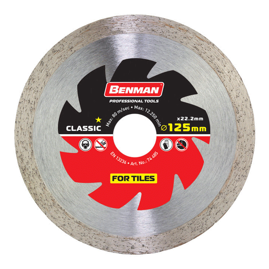 DIAMOND CUTTING BLADE FOR TILES CLASSIC 115X1.8X10MM BENMAN