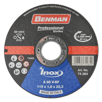 CUTTING DISC PROFESSIONAL SERIES FOR ΙΝΟΧ 230X2MM BENMAN