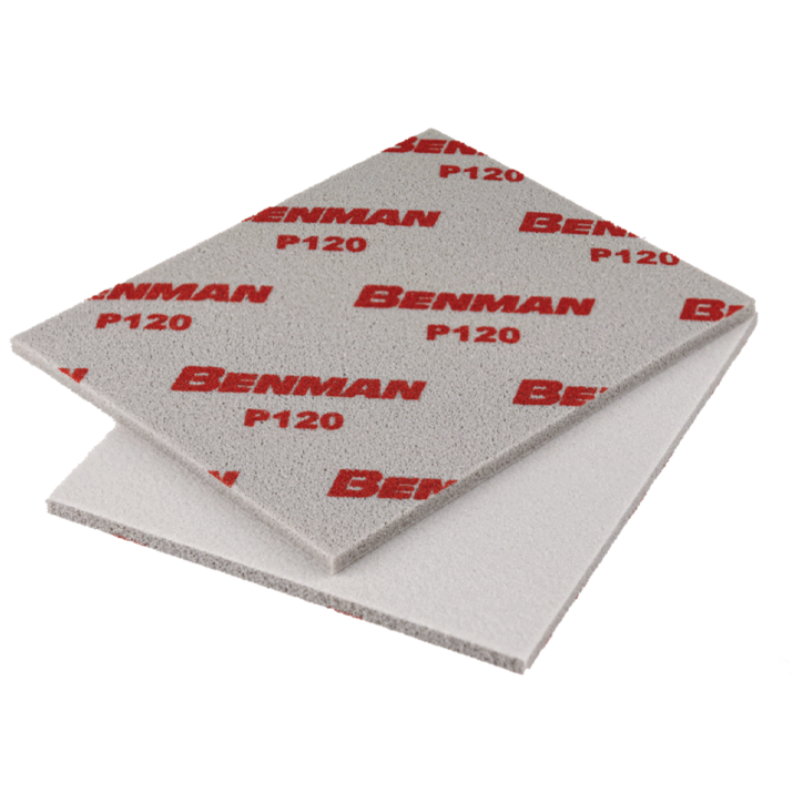 P120 1-SIDED SANDING PAD GREY 140X115X5MM BENMAN